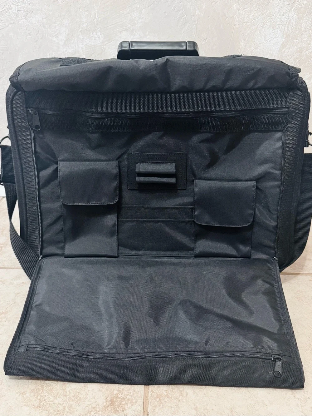 Rolling Briefcase Laptop Suitcase with Wheels Black